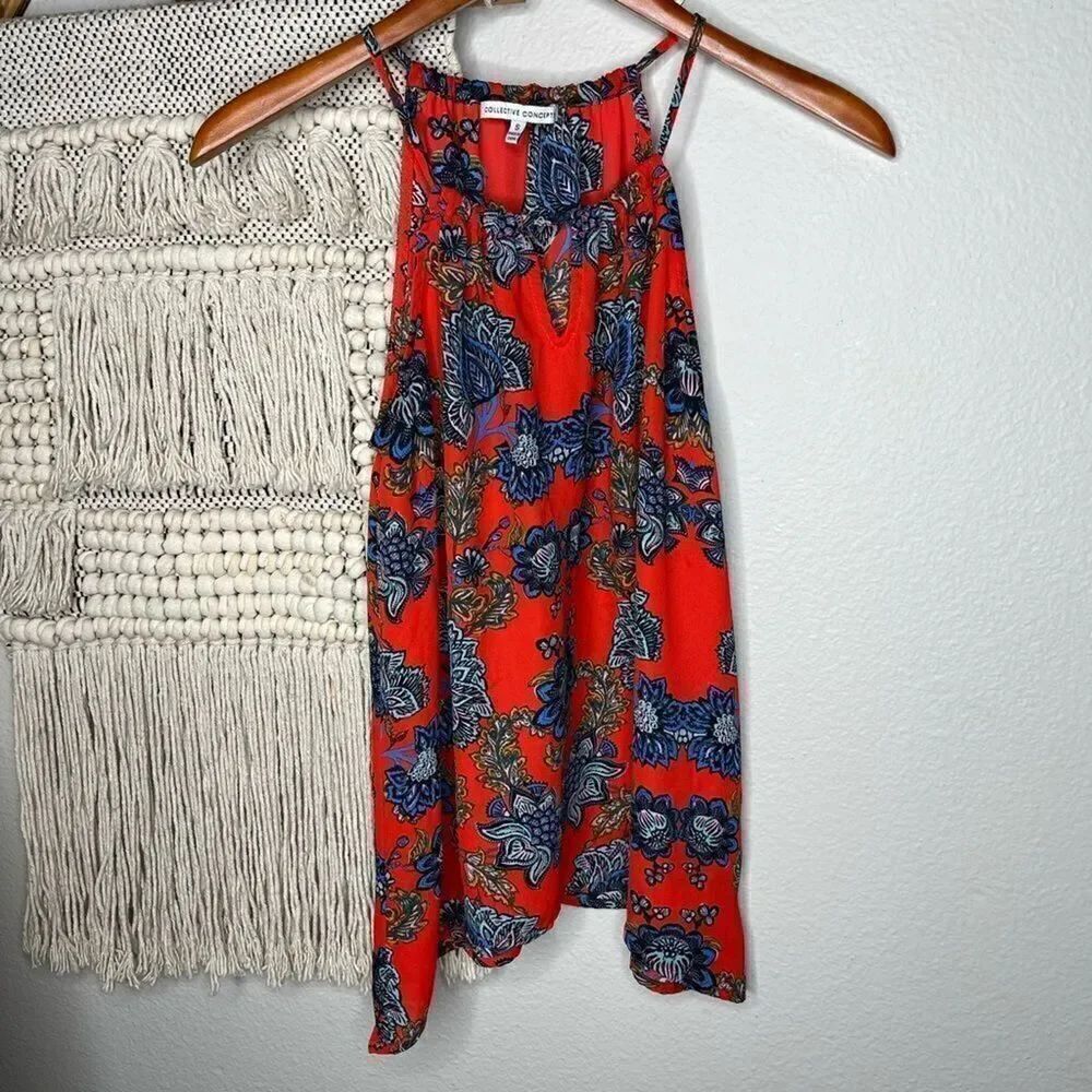 Collective Concepts Red Floral Top - Picture 4 of 6